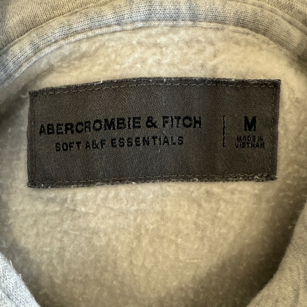 Abercrombie & Fitch Accented Light Gray Popover Hoodie - Picture 10 of 10